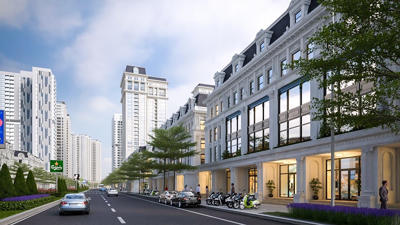 Shophouse khu đô thị hòa phát phố nối